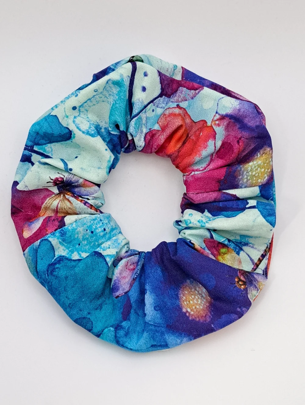 Floral Multicolor Cotton Scrunchie Hair Tie Women Accessories